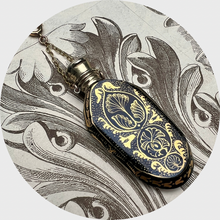 Load image into Gallery viewer, Verre Eglomisé Glass Perfume Flask Pendant