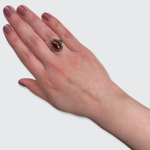 Edwardian Garnet Cabochon Ring