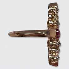 Load image into Gallery viewer, Ruby &amp; Old Mine-cut Diamond Pointer Ring