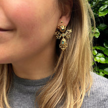 Load image into Gallery viewer, Iberian Emerald Girandole Earrings