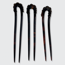 Load image into Gallery viewer, Three Victorian Garnet Hair Pins