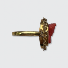 Load image into Gallery viewer, Cannetille Coral Cameo Ring