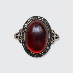 Edwardian Garnet Cabochon Ring