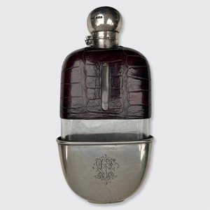 Victorian Silver Hip Flask with Cup