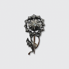 Load image into Gallery viewer, Victorian Rose-Cut Diamond Flower Lace Pin