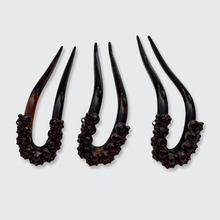 Load image into Gallery viewer, Three Victorian Garnet Hair Pins