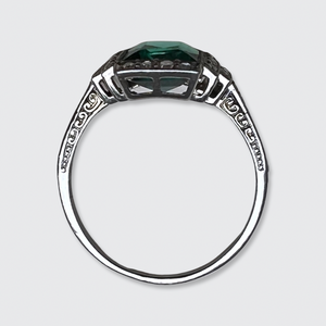Art Deco Tourmaline & Diamond Ring