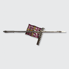 Load image into Gallery viewer, Art Deco Nautical Flag &#39;R&#39; Bar Brooch