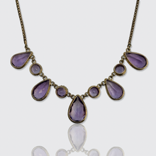 Load image into Gallery viewer, Vintage Amethyst Fringe Necklace