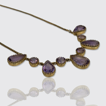 Load image into Gallery viewer, Vintage Amethyst Fringe Necklace