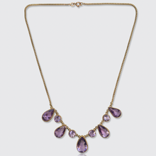 Load image into Gallery viewer, Vintage Amethyst Fringe Necklace
