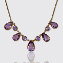 Load image into Gallery viewer, Vintage Amethyst Fringe Necklace