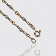 Load image into Gallery viewer, Antique 18 Gold &amp; Pearl Link Bracelet