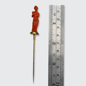 Sculptural Coral Demeter Stickpin
