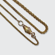 Load image into Gallery viewer, Georgian Wheat Link Chain Necklace with Barrel Clasp
