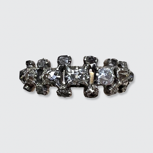 Georgian Cushion-Cut Diamond Half-Hoop Ring