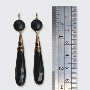 Georgian Jet & Onyx Day to Night Earrings