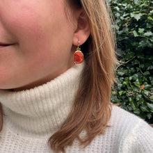 Load image into Gallery viewer, Victorian Coral Cameo Earrings