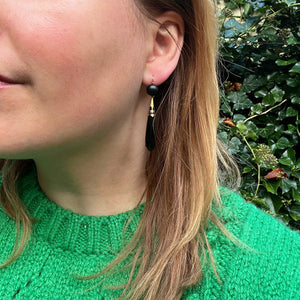 Georgian Jet & Onyx Day to Night Earrings