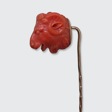 Load image into Gallery viewer, 19th Century Grand Tour Coral Goat Stickpin
