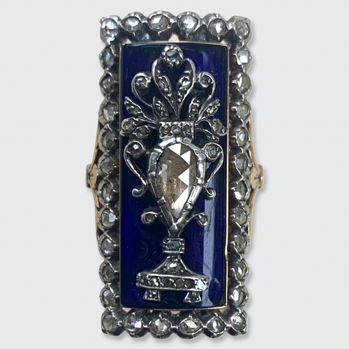 Rose-Cut Diamond Giardinetti Panel Ring