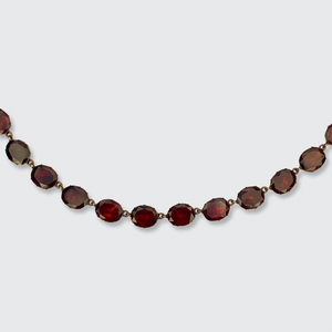 Flat-Cut Garnet Rivière Necklace