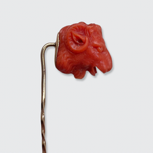 Load image into Gallery viewer, 19th Century Grand Tour Coral Goat Stickpin