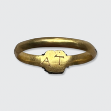 Load image into Gallery viewer, Renaissance Rock Crystal &amp; Black Enamel Ring