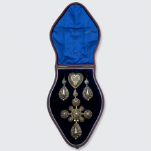 Load image into Gallery viewer, French Silver Gilt Grande Croix Bosse Set, in Original Box