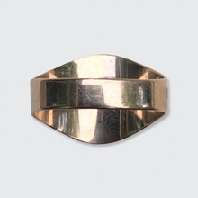 Load image into Gallery viewer, Georgian Enamel &amp; Aquamarine Cigar Band Ring