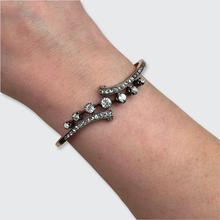 Load image into Gallery viewer, Victorian Diamond Scrollwork Crossover Bracelet