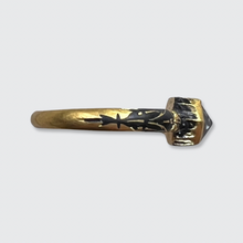Load image into Gallery viewer, Renaissance Rock Crystal &amp; Black Enamel Ring