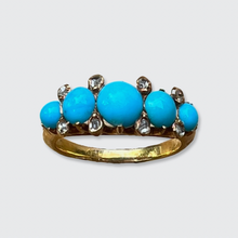 Load image into Gallery viewer, Turquoise &amp; Rose-Cut Diamond Ring