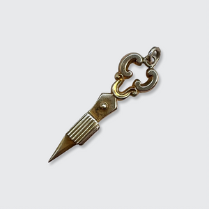 Victorian Candle Wick Trimmer Scissors Mourning Pendant