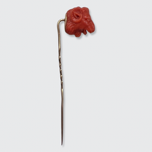 Load image into Gallery viewer, 19th Century Grand Tour Coral Goat Stickpin