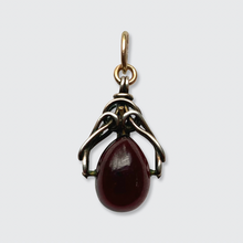 Load image into Gallery viewer, Edwardian Gold &amp; Silver Garnet Drop Pendant