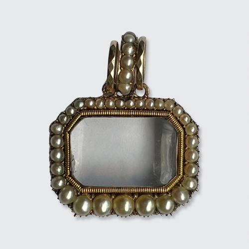 Georgian Hexagonal Pearl Locket