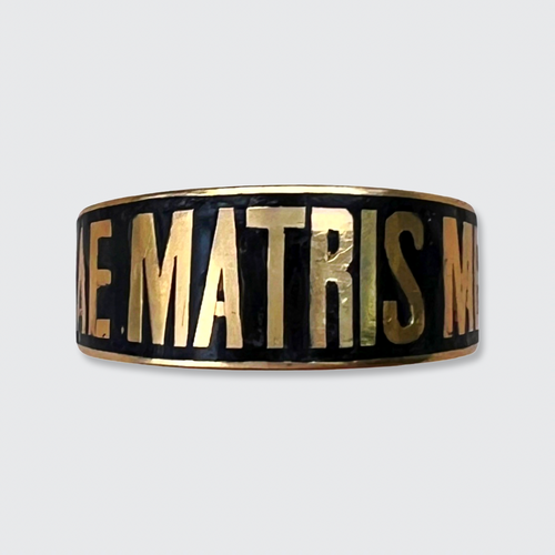 Victorian Mourning Ring 'In Memoriam Matris Carissimae'