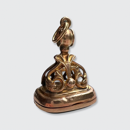 Bloodstone Seal Fob with Hidden Compartment