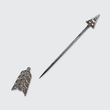 Load image into Gallery viewer, Art Deco Diamond Arrow Jabot Pin