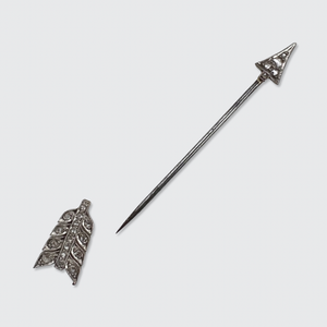 Art Deco Diamond Arrow Jabot Pin