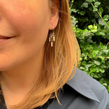 Load image into Gallery viewer, Sicilian Pearl &amp; Enamel Navicella Earrings