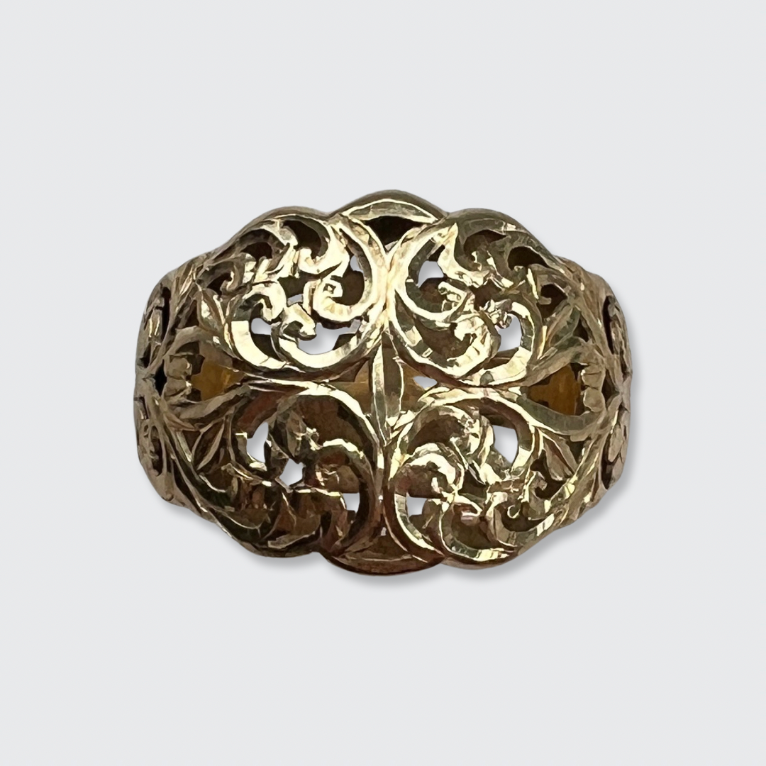 Scroll Work Rings Wide Open-worked Scrollwork Ring – 21stfinds