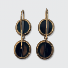 Load image into Gallery viewer, Victorian Banded Agate Drop Earrings
