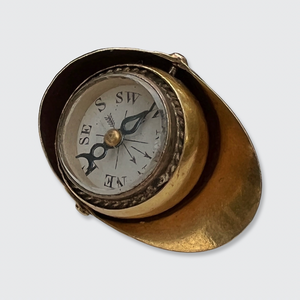 Victorian Jockey Cap Compass Pendant