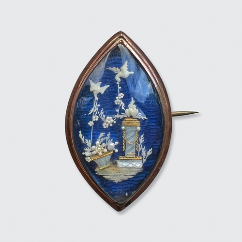 Georgian Seed Pearl Wedding Brooch