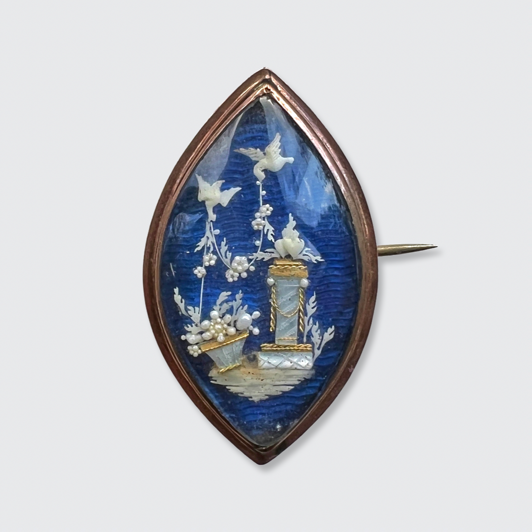 Georgian Seed Pearl Wedding Brooch