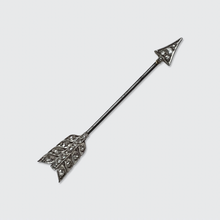 Load image into Gallery viewer, Art Deco Diamond Arrow Jabot Pin