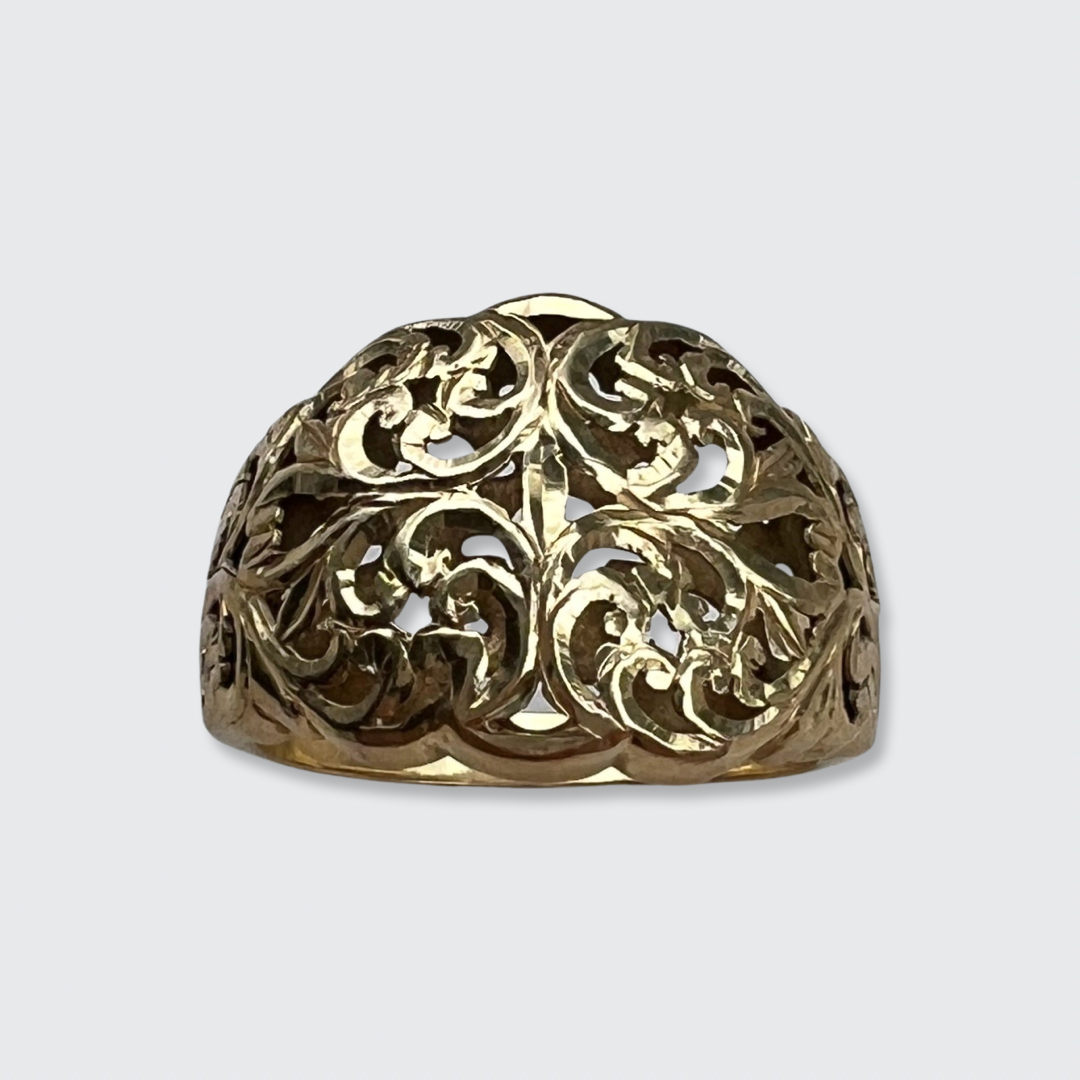 Wide Open-worked Scrollwork Ring – 21stfinds