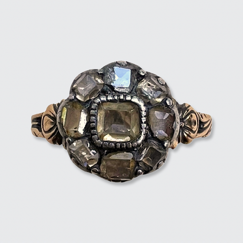 Georgian Table-Cut Diamond Flower Ring